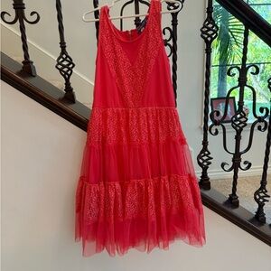 Vibrant orange  Sleeveless Dress